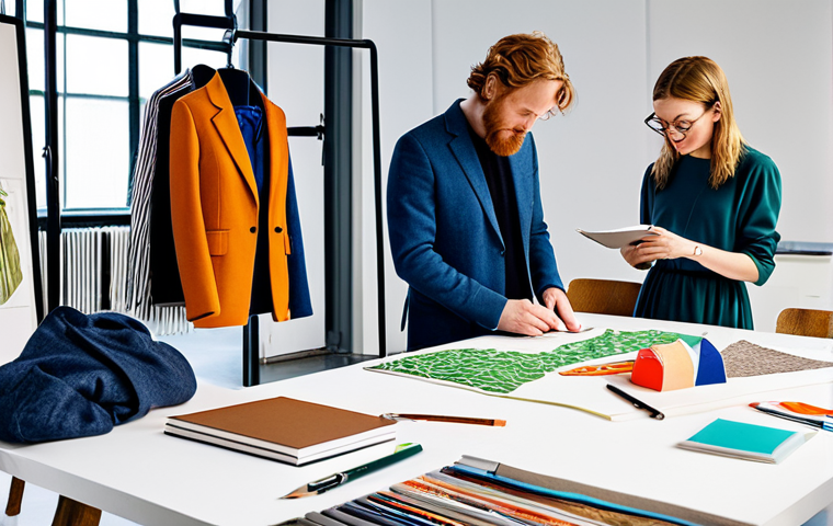 Sustainable Fashion Innovation**

"A diverse group of Dutch designers brainstorming ideas for sustainable clothing, using recycled materials and modular designs, in a bright, modern studio filled with fabrics and sketches, fully clothed, appropriate attire, professional environment, safe for work, perfect anatomy, natural proportions, professional photography, high quality, family-friendly."

**