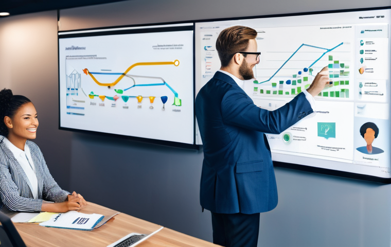 소비자중심 경영 사례와 디지털 혁신 전략 연구와 분석 - **Prompt:** A bustling, modern customer service hub in a bright, open-plan office setting. Diverse e...