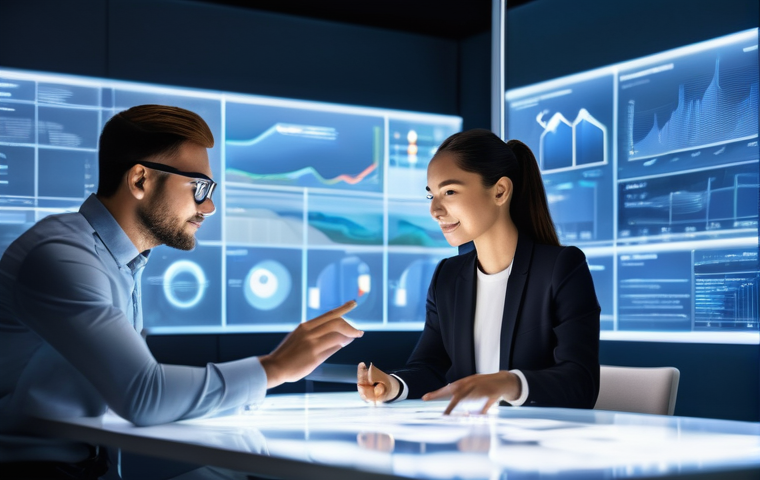 소비자중심 경영 사례와 디지털 혁신 전략 연구와 분석 - **Prompt:** A bustling, modern customer service hub in a bright, open-plan office setting. Diverse e...