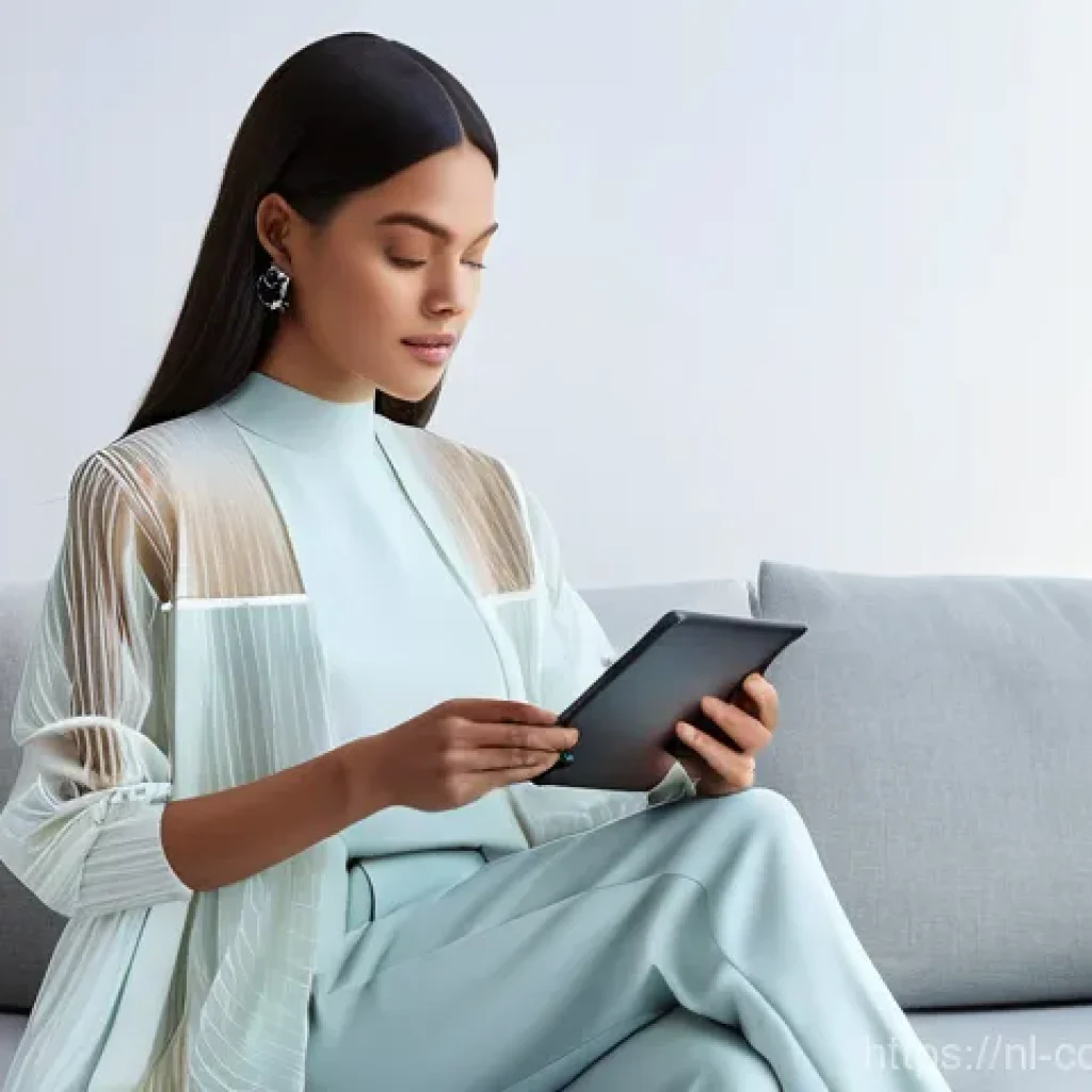 소비자 행동 데이터를 활용한 글로벌 성공 사례 연구와 분석 - **Prompt: "A sleek, minimalist home environment with soft, ambient lighting. A diverse woman in her ...