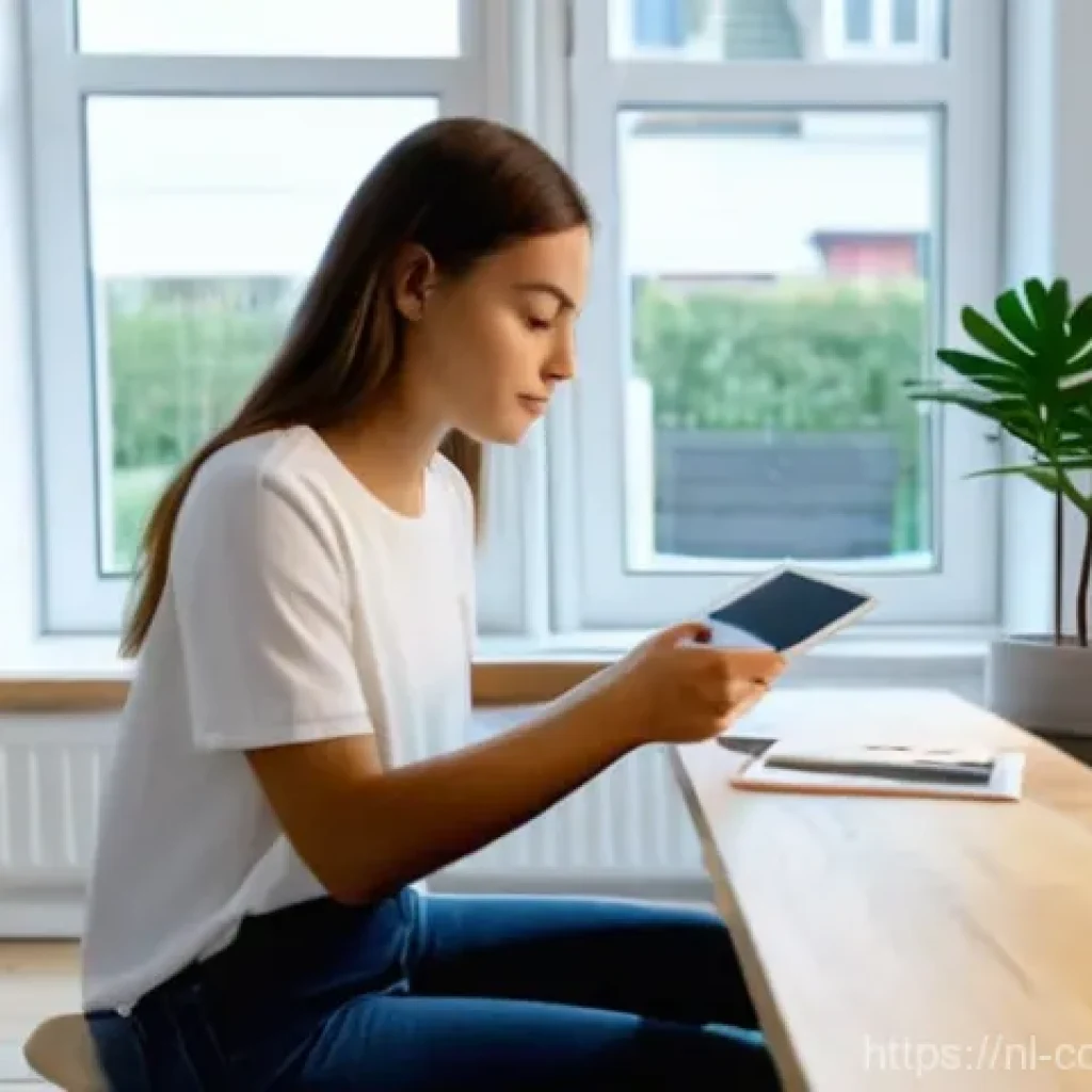 소비자 보호와 관련된 최신 연구 논문과 사례 연구와 분석 - **Prompt:** A young Dutch woman in her late 20s, dressed in casual yet stylish clothes, sits comfort...