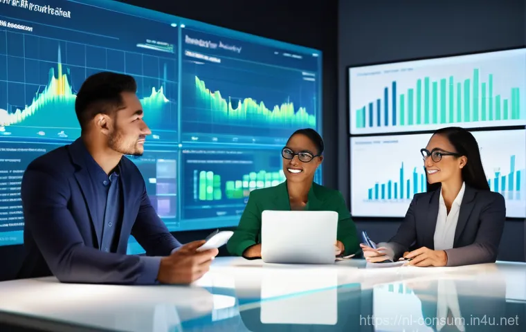 소비자 행동 데이터 기반 전략 수립 - **Prompt:** A diverse group of marketing professionals (male and female, various ethnicities, all we...