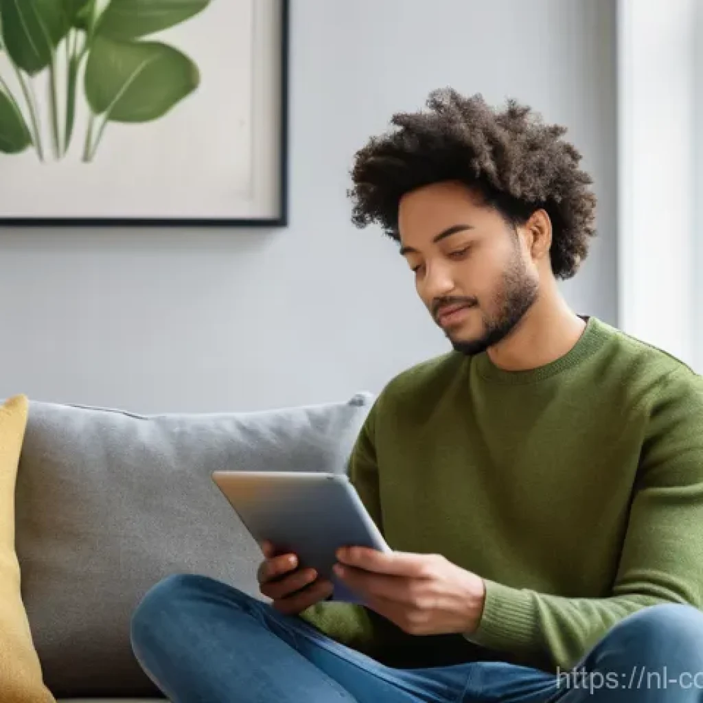 소비자 행동 데이터를 활용한 혁신적 디지털 서비스 사례 연구와 분석 - **Prompt:** A young adult, around 25 years old, with a warm and engaged expression, comfortably seat...