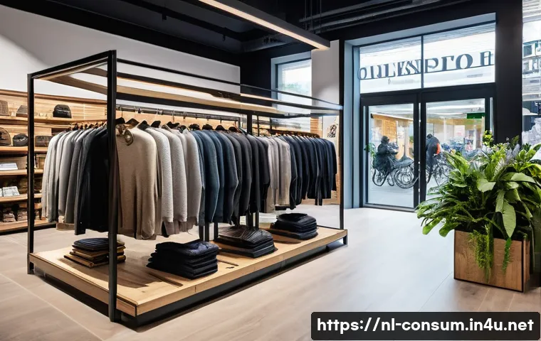 소비자 행동 데이터를 활용한 신제품 개발 사례 - A modern retail store scene in the Netherlands showing two distinct customer groups: one group of ad...