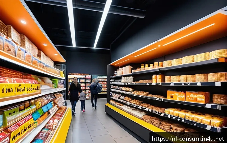 소비자 행동 데이터 활용과 비즈니스 성공 사례 - A modern Dutch retail store interior showcasing personalized shopping experiences through digital di...