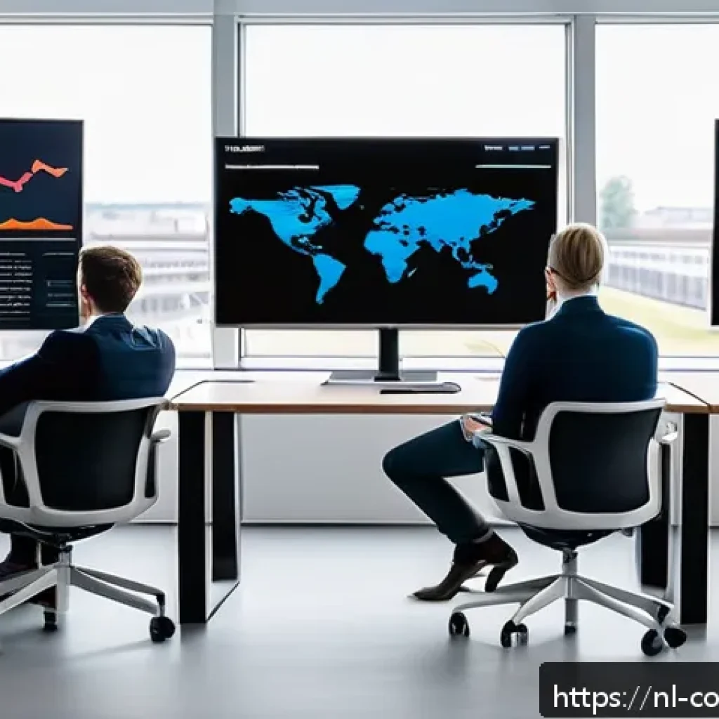 소비자 행동 데이터를 활용한 신제품 혁신 사례 연구와 분석 - A modern Dutch office environment with diverse professionals analyzing real-time data on multiple la...