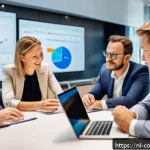 Home 20 소비자중심 경영을 통한 시장 경쟁력 강화 - A professional Dutch business meeting scene focused on customer insight analysis: diverse group of m...